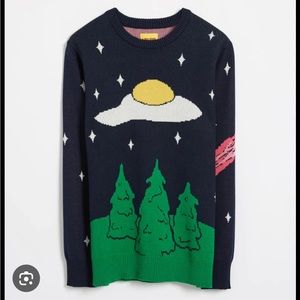 Frank and Oak x Pony “those who dine together” breakfast “ugly” sweater